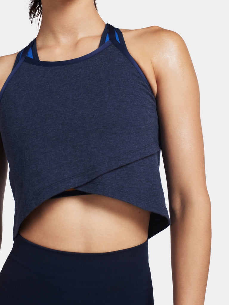 CHEER Cropped Tank / Navy