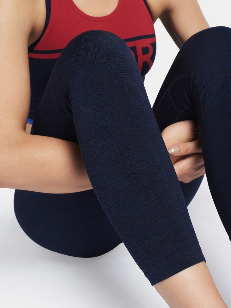 SIX EIGHT w/ Stripe Leggings / Navy Marl