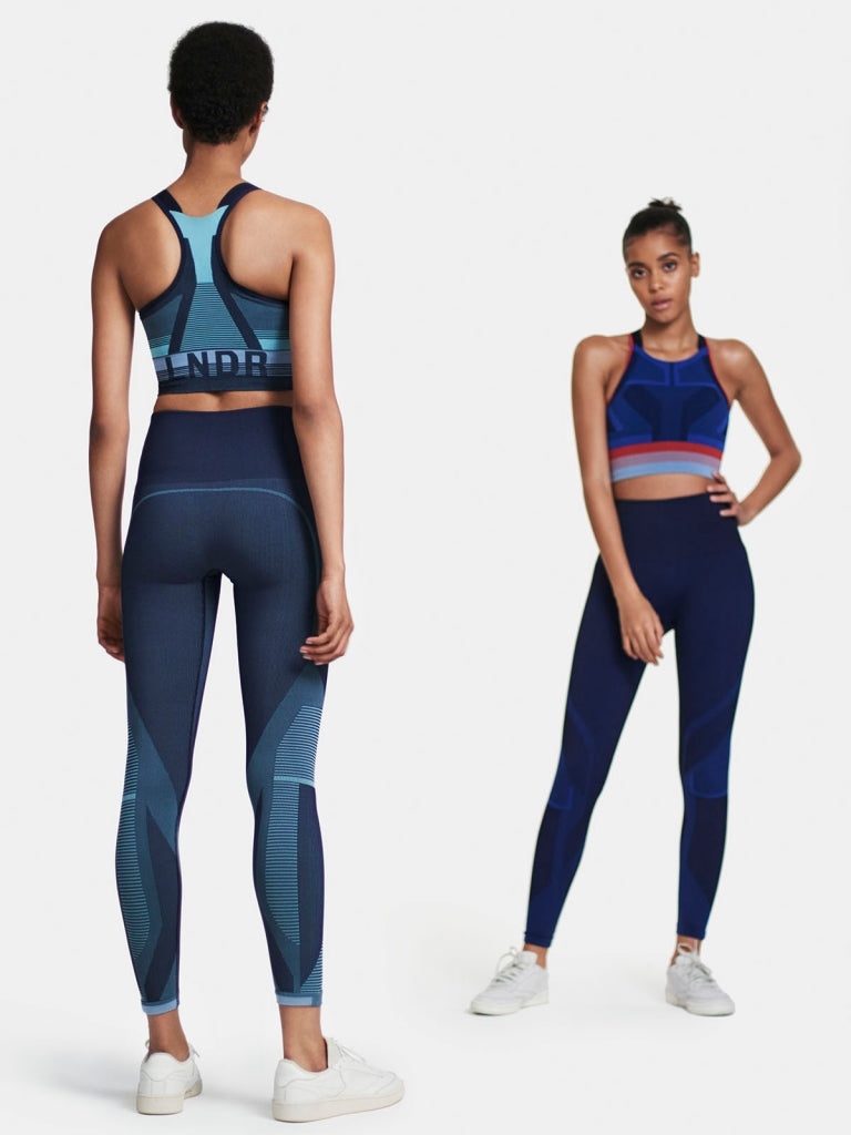 Spectrum Leggings / Navy Aqua