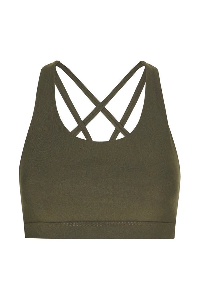 CRISS CROSS Sports Bra / Khaki