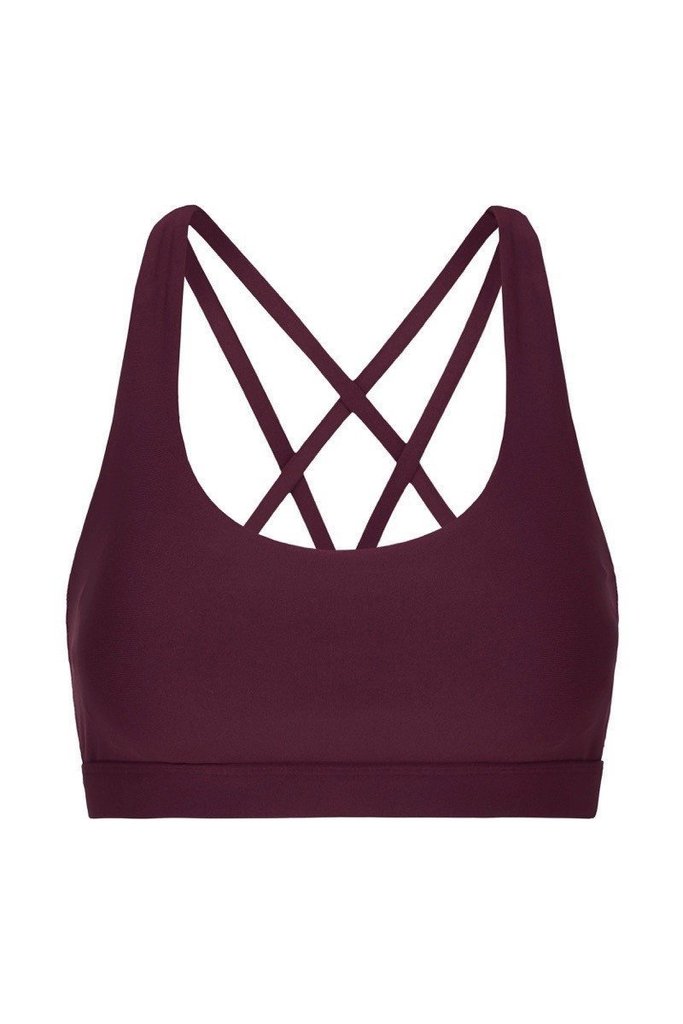 CRISS CROSS Sports Bra / Plum