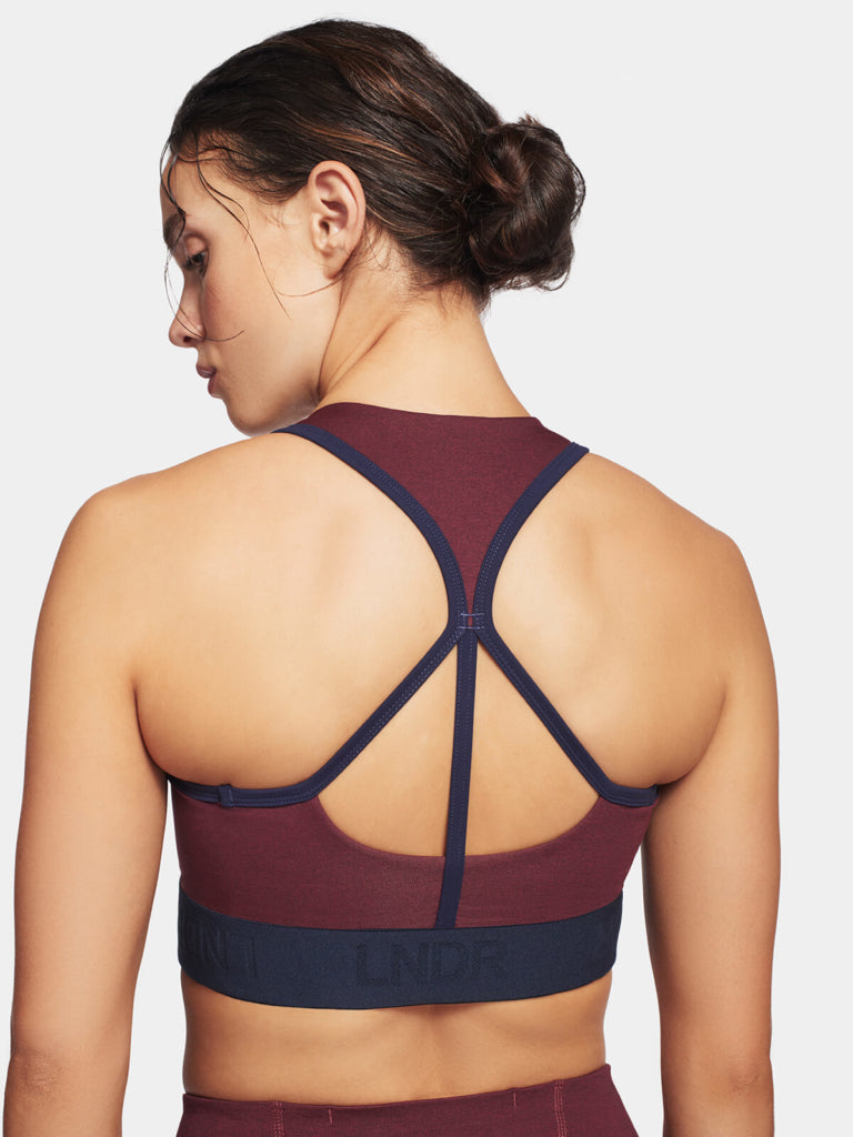 SCUBA ZIP Sports Bra / Burgundy Marl