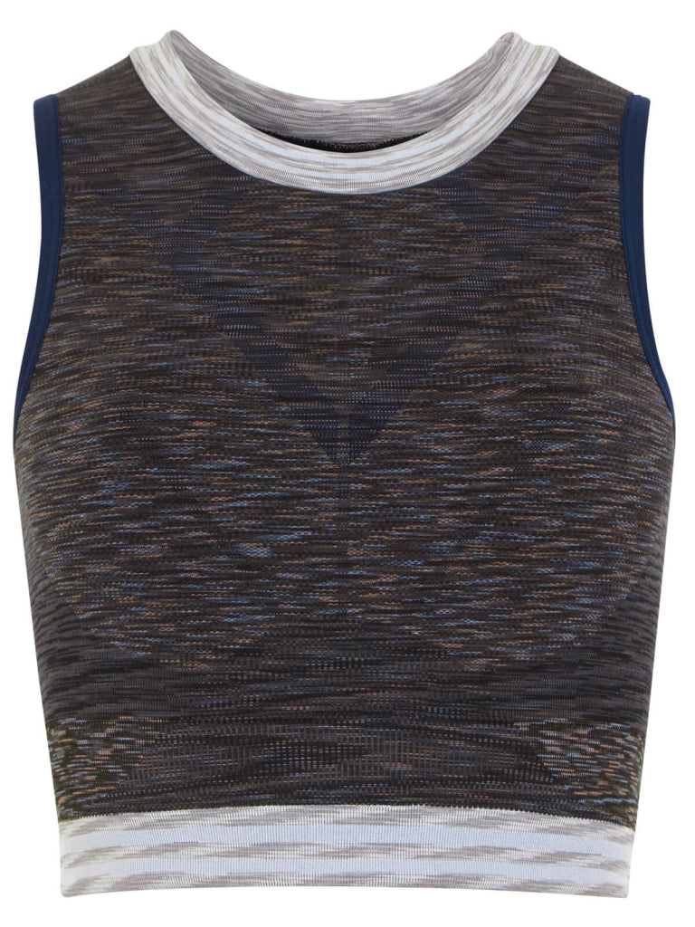 SPACE Crop Top / Dark Grey Marl