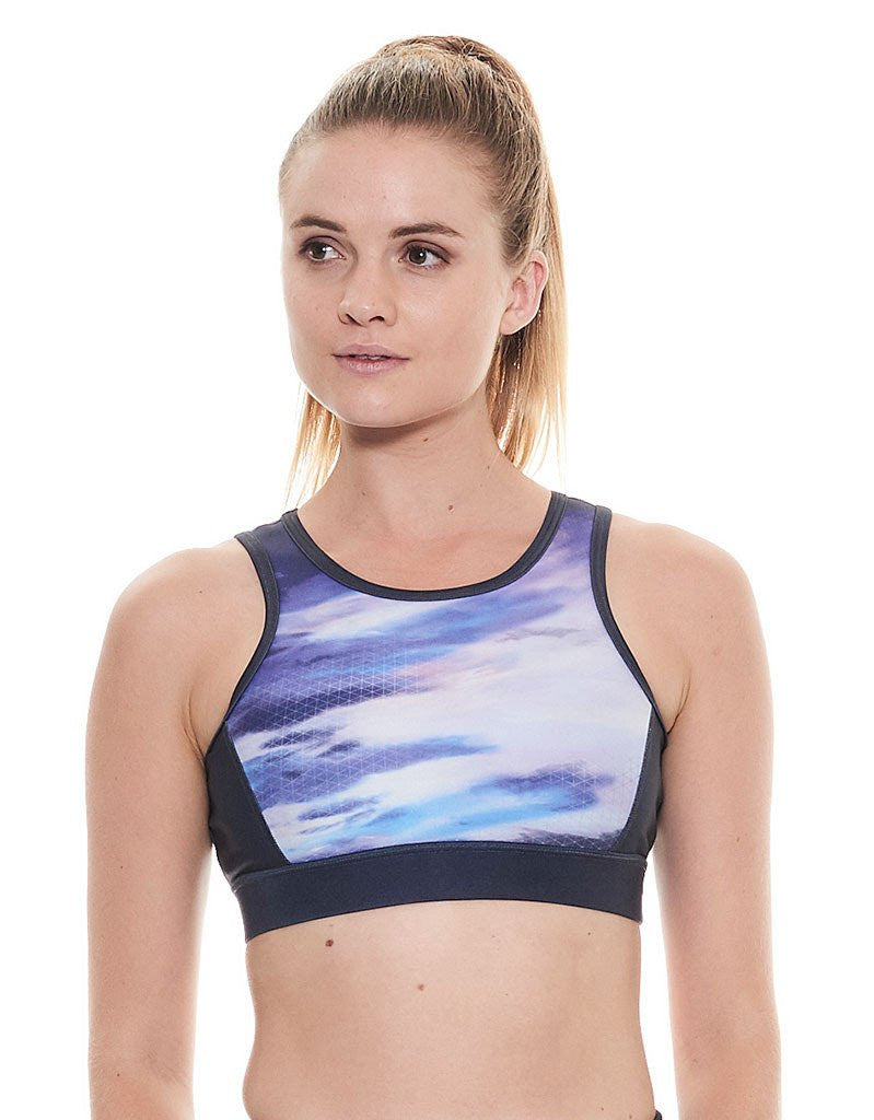 WOMEN'S SILVER SKIES CROP BRA