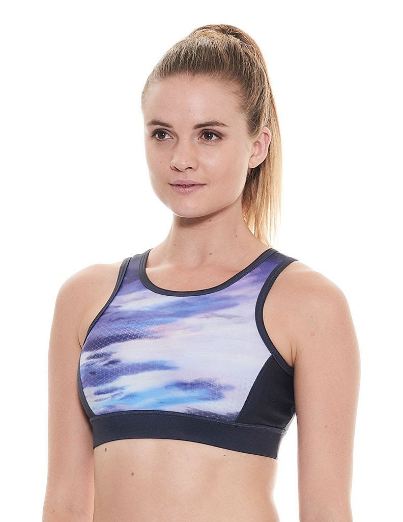 WOMEN'S SILVER SKIES CROP BRA