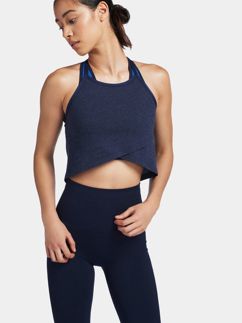 CHEER Cropped Tank / Navy