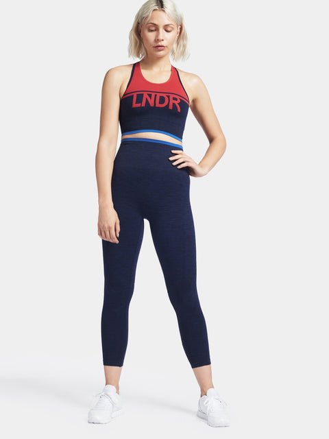 SIX EIGHT w/ Stripe Leggings / Navy Marl